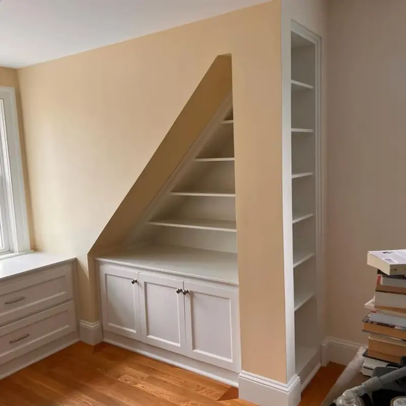 Sloped-Ceiling Built-Ins by Innov Builders in Harvard, MA
